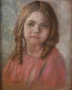 BUENO VILLAREJO Pedro 1910-1993,Retrato de niña,Duran Subastas ES 2008-11-17