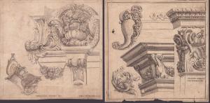 BUFFAGNOTI Carlo Antonio 1660-1720,Studi architettonici,Bertolami Fine Arts IT 2024-02-20