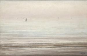 BUFFEL Gustave 1886-1972,Lever de brume en mer du Nord,1924,Horta BE 2012-10-15