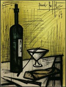 BUFFET Bernard 1928-1999,Affiche D'Exposition- Le Pain et le Vin,1964,Weschler's US 2010-12-04