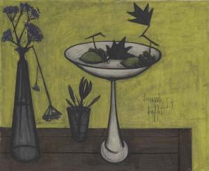 BUFFET Bernard 1928-1999,Compotier et vase de fleurs,1954,Christie's GB 2015-05-15