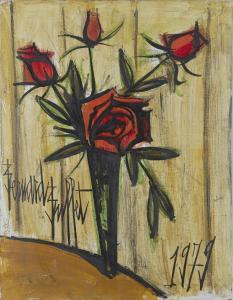 BUFFET Bernard 1928-1999,Roses dans un verre,1979,Bonhams GB 2014-11-04