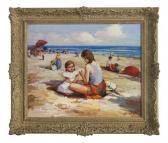 BUFORD Claude Marie 1946,A Day at the Beach,New Orleans Auction US 2017-09-16