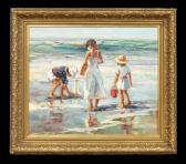 BUFORD Claude Marie 1946,A Day at the Beach,New Orleans Auction US 2012-12-01