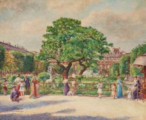 BUGNICOURT Ernest,Les jardins du Palais Royal,Millon & Associés FR 2016-03-23