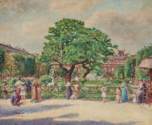 BUGNICOURT Ernest,Les jardins du Palais Royal,Millon & Associés FR 2016-09-29