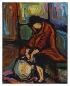 BUGZESTER MAXIM 1910-1978,Woman on a bench,John Moran Auctioneers US 2023-04-25