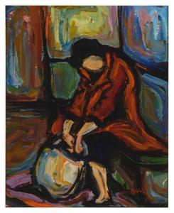 BUGZESTER MAXIM 1910-1978,Woman on a bench,John Moran Auctioneers US 2023-04-25