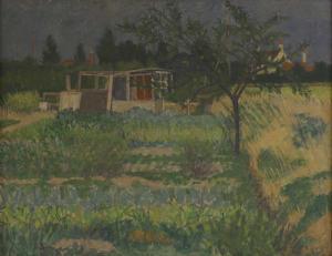 BUHLER Robert 1916-1989,Vegetable garden with an apple tree,Sworders GB 2023-10-17