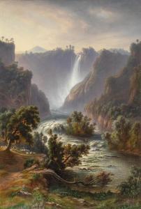 BUHLMANN Rudolf Johan,Wasserfälle bei Tivoli,1871,Beurret Bailly Widmer Auctions 2023-03-22