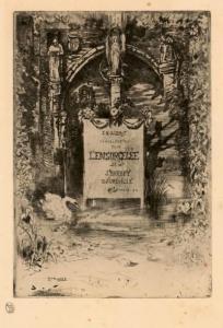 BUHOT Felix Hilaire,Ex-libris pour L'Ensorcelée de Barbey d'AUREVILLY,c.1887,Ferri 2016-04-15