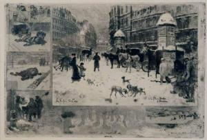BUHOT Felix Hilaire 1847-1898,L'hiver à Paris ou la neige à Paris,Bailleul Nentas FR 2007-11-18