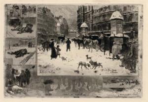 BUHOT Felix Hilaire 1847-1898,L'Hiver Ã Paris (La Neige Ã Paris),1879,Christie's GB 2007-09-18