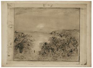 BUHOT Felix Hilaire 1847-1898,Lever de lune à Dinard,1891,Christie's GB 2024-04-12