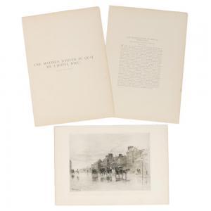 BUHOT Felix Hilaire 1847-1898,Winter Morning on Quai de l' Hôtel,1879,Ripley Auctions US 2024-03-30