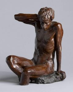 BUICK Robin 1940-2003,SEATED MALE NUDE,Whyte's IE 2024-03-11