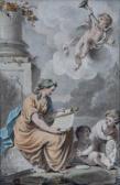 BUIJS Jacobus 1724-1801,Clio, Fama and several putti with medaillons near ,Venduehuis NL 2019-11-13