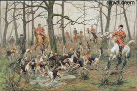 BUISSON Georges J 1859-1933,Quatre scènes de chasse à courre,Art Valorem FR 2021-09-07