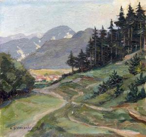 BUIUKLIISKI Cyril 1903-1968,Mountain landscape,1947,Victoria BG 2010-06-01