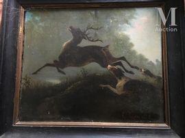 BUJON Emile 1800-1800,Chasse à courre au cerf,1878,Millon & Associés FR 2021-10-13