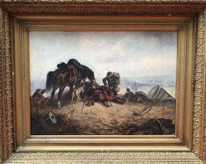 BUJON Emile 1800-1800,Le cavalier blessé,1888,Adjug'art FR 2023-07-25