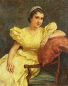 BUKOVAC Ivanka 1899-1957,A Portrait of a Girl in a YellowDress,1934,Palais Dorotheum AT 2011-05-21