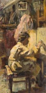 BUKOVAC Ivanka 1899-1957,In a Studio,1937,Palais Dorotheum AT 2017-09-23