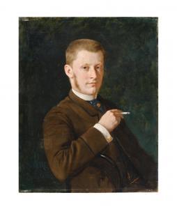BUKOVAC Vlaho 1855-1922,Portrait of a Gentleman,1885,Palais Dorotheum AT 2023-12-12