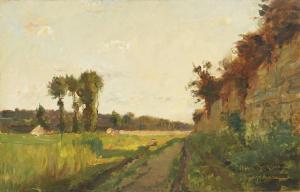 BUKOVAC Vlaho 1855-1922,Road towards Paris (Fontainebleau),1882,Artmark RO 2023-12-18