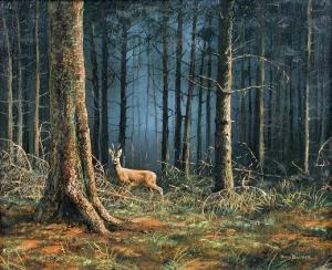 BULDER Hans 1900-1900,Study of a Roe Deer in Woodland at Dusk,Cheffins GB 2007-11-21