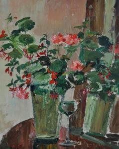 BULEY Vivian,still life flowerstudy,1959,Burstow and Hewett GB 2011-03-23