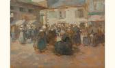 BULFIELD Joseph 1850-1921,bretonnes au marché,Rossini FR 2003-12-10