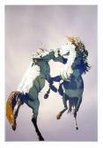 BULL Alan 1900-1900,Fighting Horses,1980,Ro Gallery US 2008-01-31