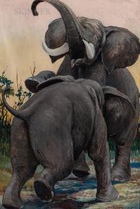 BULL Charles Livingston 1874-1932,Elephants,Skinner US 2020-05-31