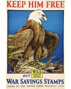 BULL Charles Livingston 1874-1932,Keep Him Free ( L'Aigle Américain ),1917,Artprecium FR 2020-07-09