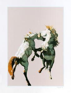 BULL Fran 1938,Fighting Horses,1980,Ro Gallery US 2023-07-06