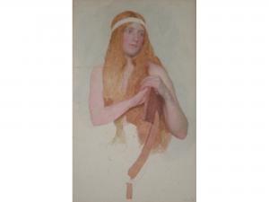 BULLEID George Lawrence 1858-1933,STUDY OF A CLASSICAL MAIDEN,Lawrences GB 2016-07-15