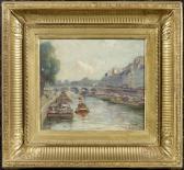 BULLING L 1900-1900,Barges on the river,1910,Galerie Koller CH 2009-09-14