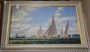 BULLOCK John G 1854,View of Yachts on the Solent,Tooveys Auction GB 2010-11-02