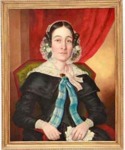 bullock 1845-1903,PORTRAIT OF SEATED LADY WITH BROOCH,Charlton Hall US 2011-09-10