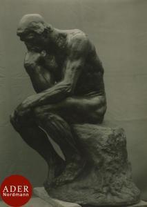 BULLOZ Jacques Ernest 1858-1942,Le penseur d\’Auguste Rodin,1910,Ader FR 2018-06-21