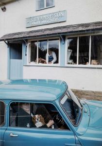 BULMER JOHN,lady and spaniel in car outside of a butcher's sho,1960,Rogers Jones & Co 2023-09-01