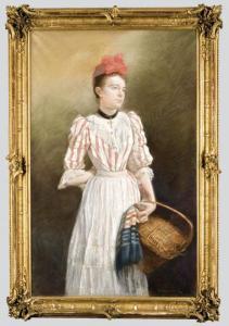 BULOW VON DENNEWITZ Friedrich Wilhelm 1855-1916,Fiatal lány kosárral,Nagyhazi galeria HU 2008-12-09