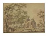 BULTHUIS Jan 1750-1801,Paysage animé avec une église,Millon & Associés FR 2015-06-19