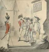 BUNBURY Henry William 1750-1811,Recruits, outside the The Old Fortune Inn,Christie's GB 2010-12-08