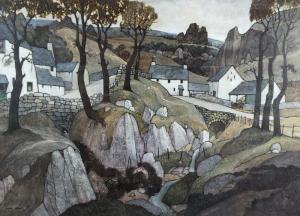 BUNCE Stephen 1900-1900,Landscape near Windgather,Derbyshire,1982,Halls GB 2014-12-17