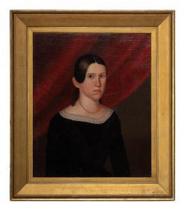 BUNDY Horace 1814-1883,Portrait of Augusta Heselton,1845,Hindman US 2023-11-03