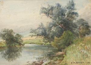 BUNKER Dennis Miller 1861-1890,Landscape with a River,1890,Swann Galleries US 2021-06-30