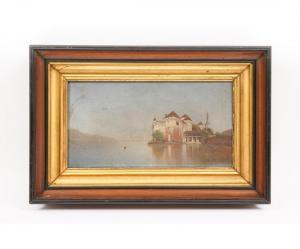 BUNNER Andrew Fisher 1841-1897,Chateau de Chillon, Lake Geneva, Switzerland,Wiederseim US 2023-02-15