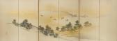 BUNRIN Maekawa 1837-1917,Flying above pine trees growing beside a river,Bonhams GB 2009-11-03